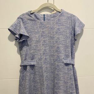 Zara kids blue and white dress
